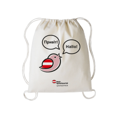 Abbildung des weißen Turnbeutels