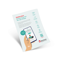 Plakat mit Informationen zum online Sprachkurs