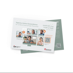 Flyer Online-Deutschkurse Arabisch